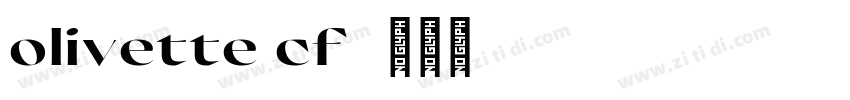 olivette cf字体转换